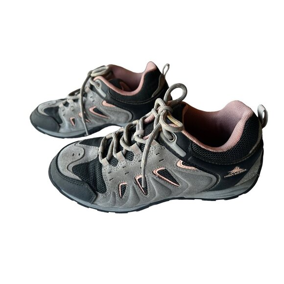 High Sierra Women’s Sz 7.5 Hiking Shoes  Gray Suede With Vents - Picture 2 of 9